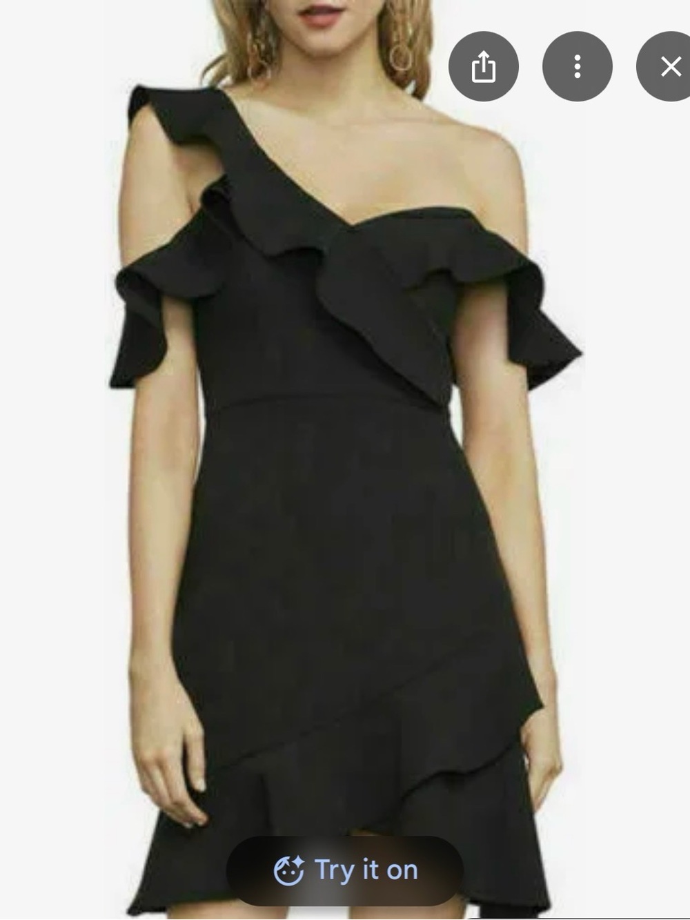 Bcbgmaxazria Malik Womens Asymmetrical Ruffle Dress Size 0